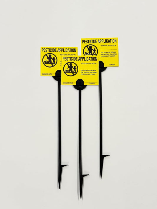 Great Lakes Marking Products Lawn Treatment Application Stakes & Connecticut Signs (Premium Style