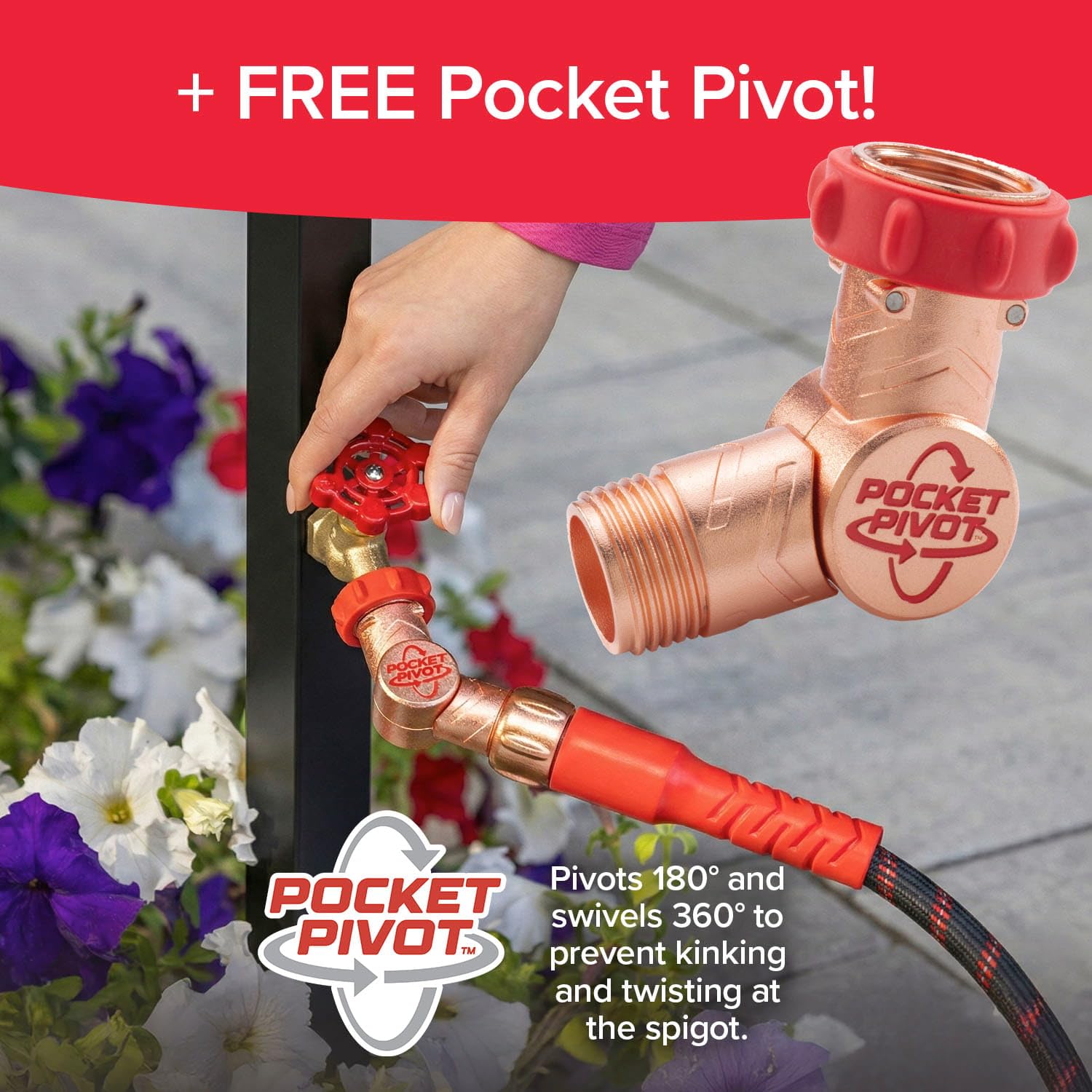 Pocket Hose Ballistic 50 FT Expandable Garden Hose, No-Kink, As Seen on TV