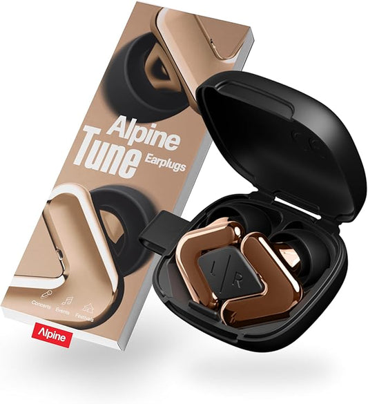 Alpine Tune Earplugs, Concert Ear Plugs for Noise Reduction, High Fidelity Music Quality, 19dB