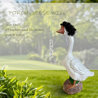 Porch Goose Wigs, Porch Goose Outfits Lawn Goose Statue Accessories for Outdoor Garden Patio Yard Goosey Decor （Style 12）