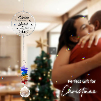 Glass Ornament Suncatcher - Infant Loss Gift - Sympathy Gift for Loss of Loved One - Memorial Ornaments - Heaven Keepsake - Daily Remembrance - Grieving Gifts for Mom, Sisters, Friends