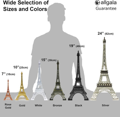 allgala 19 Inch 48CM Eiffel Tower Statue Decor Alloy Metal-Gold (EF19-86193)