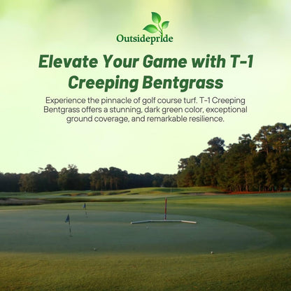Outsidepride T-1 Creeping Bentgrass Seed - 25 lbs Fine-Bladed, Premium Quality Turf, Grass Seed for Smooth Surface, & High-Traffic Areas, Ideal Grass for Golf Courses Putting Greens, & Fairways