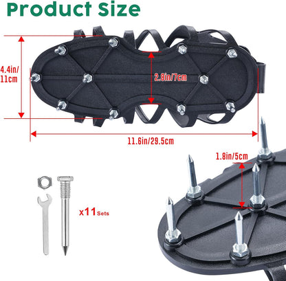 Professional Lawn Aerator Shoes – Adjustable Spike Shoes with Wrap Lacing, Heavy-Duty Spiked Aerating Sandals | One-Size-Fits-All for Yard, Patio, Lawn & Garden