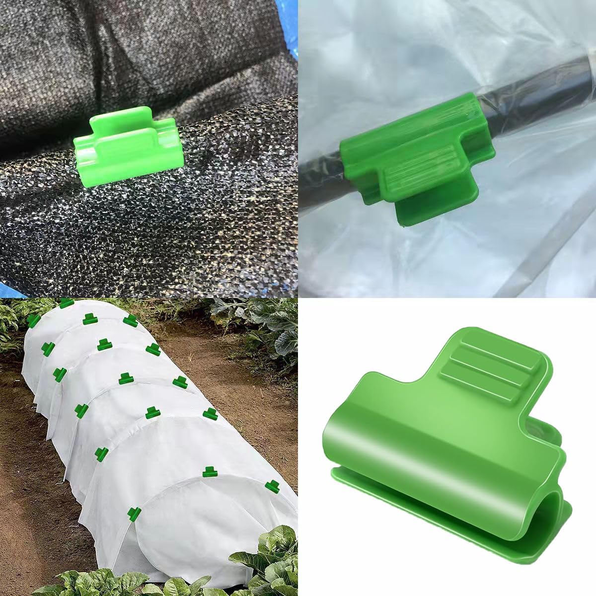 40pcs 19mm Greenhouse Clamps for 3/4 Inch (18-20mm) PVC Pipe Poles, Garden Support Frame Hoops, Grow Tunnel Plant Support Garden Stakes For Fixing Plant Plastic Sheeting, Film Row Cover Net