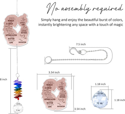 Gifts for Mom - Mom Sun Catcher Crystal Suncatcher Rainbow Maker - Hanging Window Decor - Sentimental Keepsake - Gift for Mother from Daughter