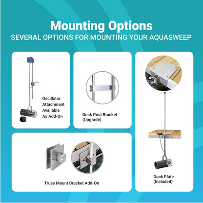 Scott Aerator 3/4 Horse Power 115V Muck Blaster Dock Mount with 50 ft Power Cord| 3/4 Horse Power Aquasweep | Water Circulator | Water Agitator | Water Mover | Muck Blower