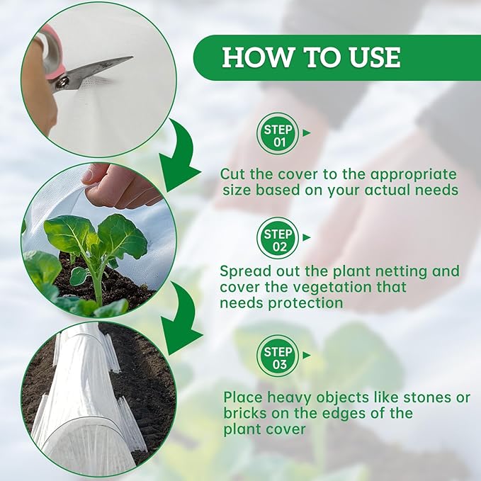 Plant Covers Freeze Protection 10 ft x 30 ft Fabric Frost Cloths for Outdoor Plants 1oz/yd² Floating Row Plant Blankets for Winter Frost Sun Protection