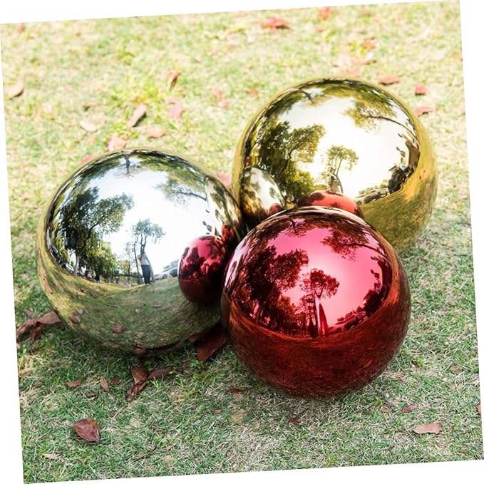 Stainless Steel Polished Gazing Ball Reflective Garden Mirror Sphere Decor for Outdoor Spaces Durable Metal Ball for Elegant Home and Garden Decoration 5.89inch