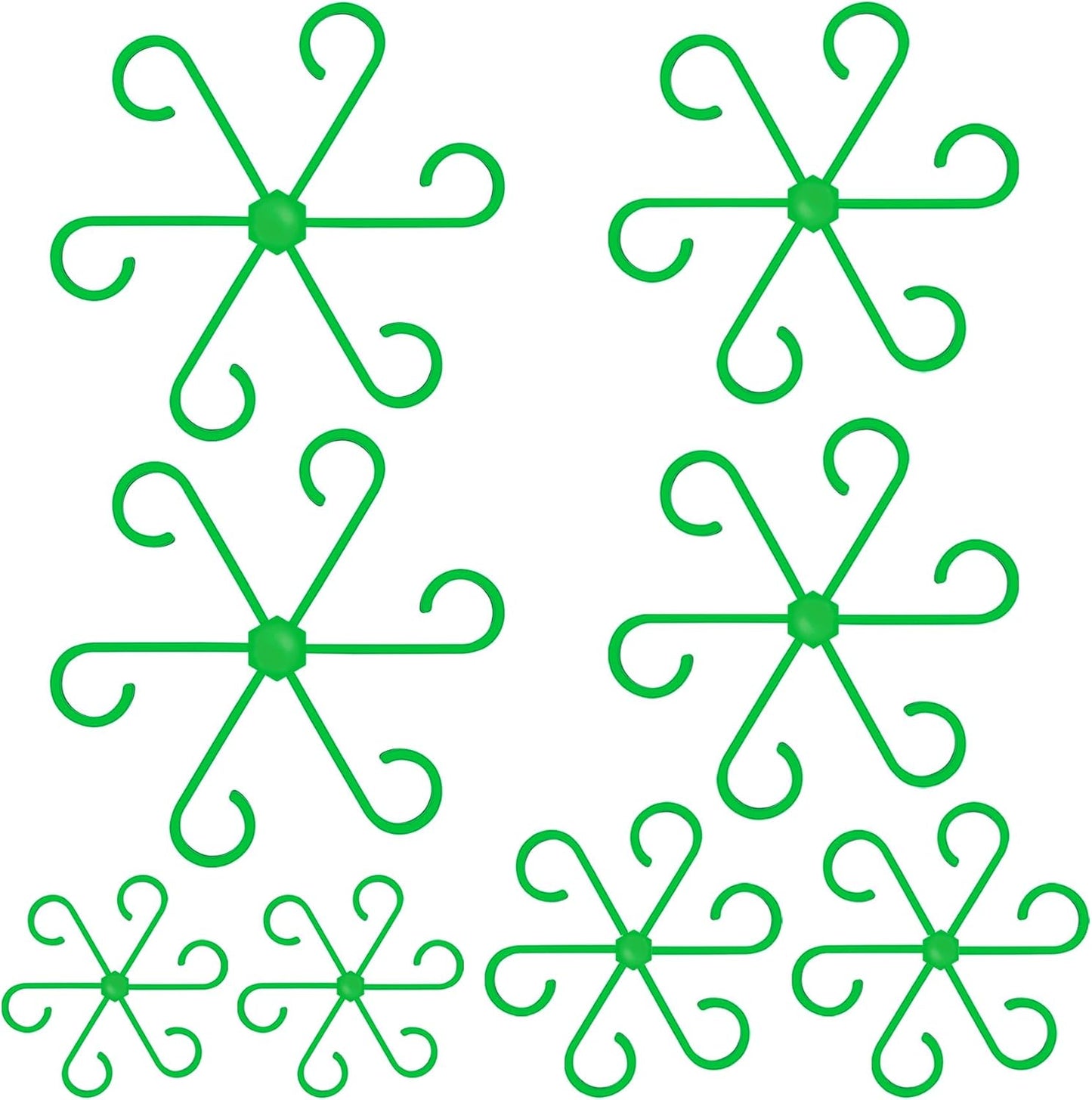 8PCS Plant Stem Support, 4 Sizes Climbing Houseplant Stem Holders, Plastic Reusable Flower Trellis Stem Hook Plant Care Growth Accessories for Flower Plants Indoor Outdoor