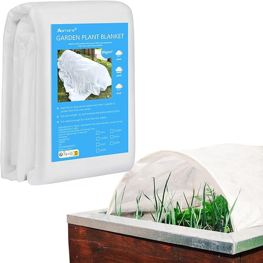 Abimars Thicker Plant Covers Freeze Protection 1.77 oz/yd², 8.2ft x 33ft Reusable Floating Row Cover for Garden, Frost Cloth Plant Freeze Protection, Plant Blanket for Outdoor Plants