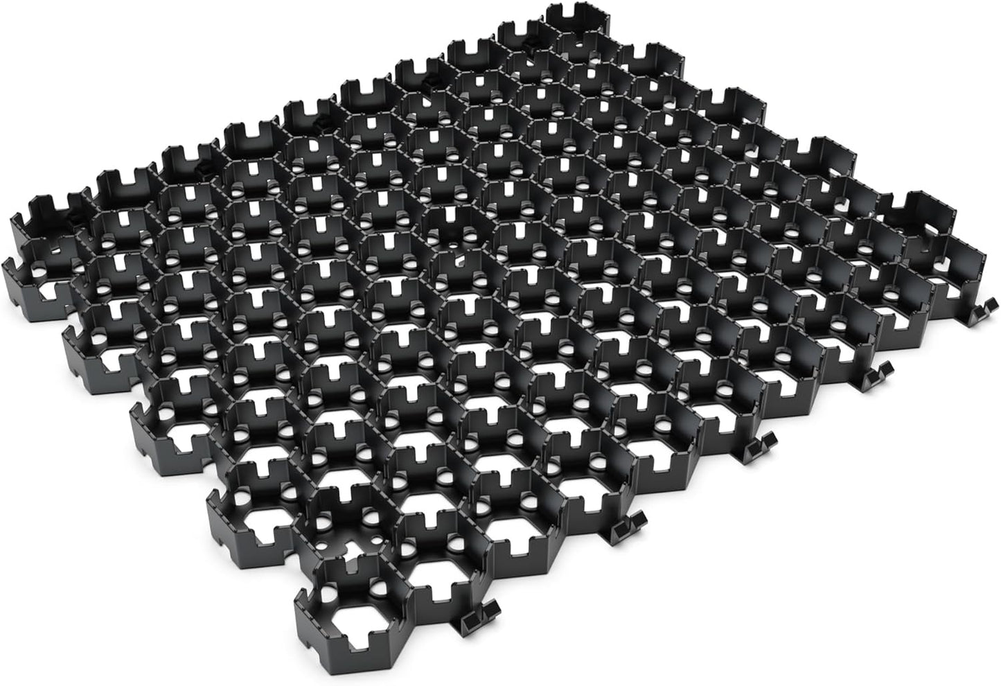 Vodaland Permeable HexPave System - Grass & Gravel Pavers - 100% Recycled PPE Plastic, Handles 27,000 lbs, 1" Depth, 65 s.f / 22 Units