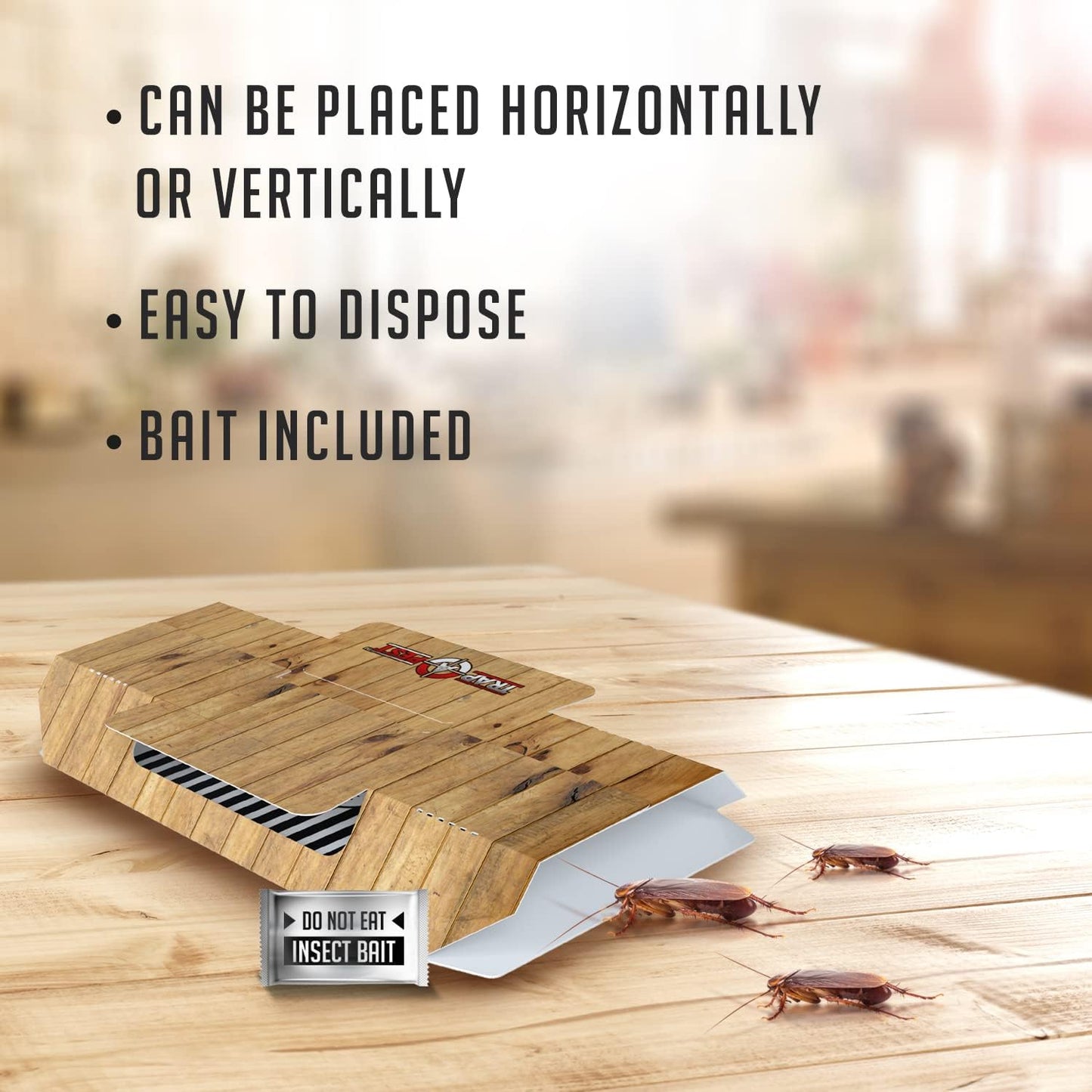 Roach Traps Indoor Sticky (36 Pack) - Glue Traps for Roaches Bug Traps with Roach Bait Traps - Long Lasting Non-Toxic Children and Pet Friendly - Trap a Pest