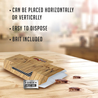 Roach Traps Indoor Sticky (36 Pack) - Glue Traps for Roaches Bug Traps with Roach Bait Traps - Long Lasting Non-Toxic Children and Pet Friendly - Trap a Pest