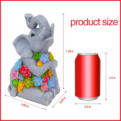 Womens Gifts Solar Statues for Garden Decor, Outdoor Elephant Sculptures for Clearance Lights for Outside Lawn Ornaments Porch Patio Balcony Yard Home Birthday Gifts for Mom Grandma Women