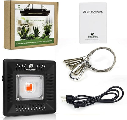 Full Spectrum LED Grow Lights for Indoor Plants, CANAGROW Waterproof COB Outdoor Grow Light, Plant Growing Lamps Refugium Light for Saltwater Aquarium, Heating Lamps for Plants Seeding, Veg, Blooming
