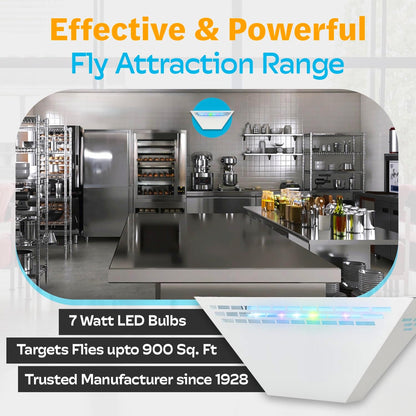 Gardner WS-85 Indoor Fly Trap with Proprietary LED, Decorative Wall Sconce Fly Light -40,000 Hour Rated Bulb, No Zap and Smell, Built to Last for Restaurants and Cafes, Made in USA for Commercial Use