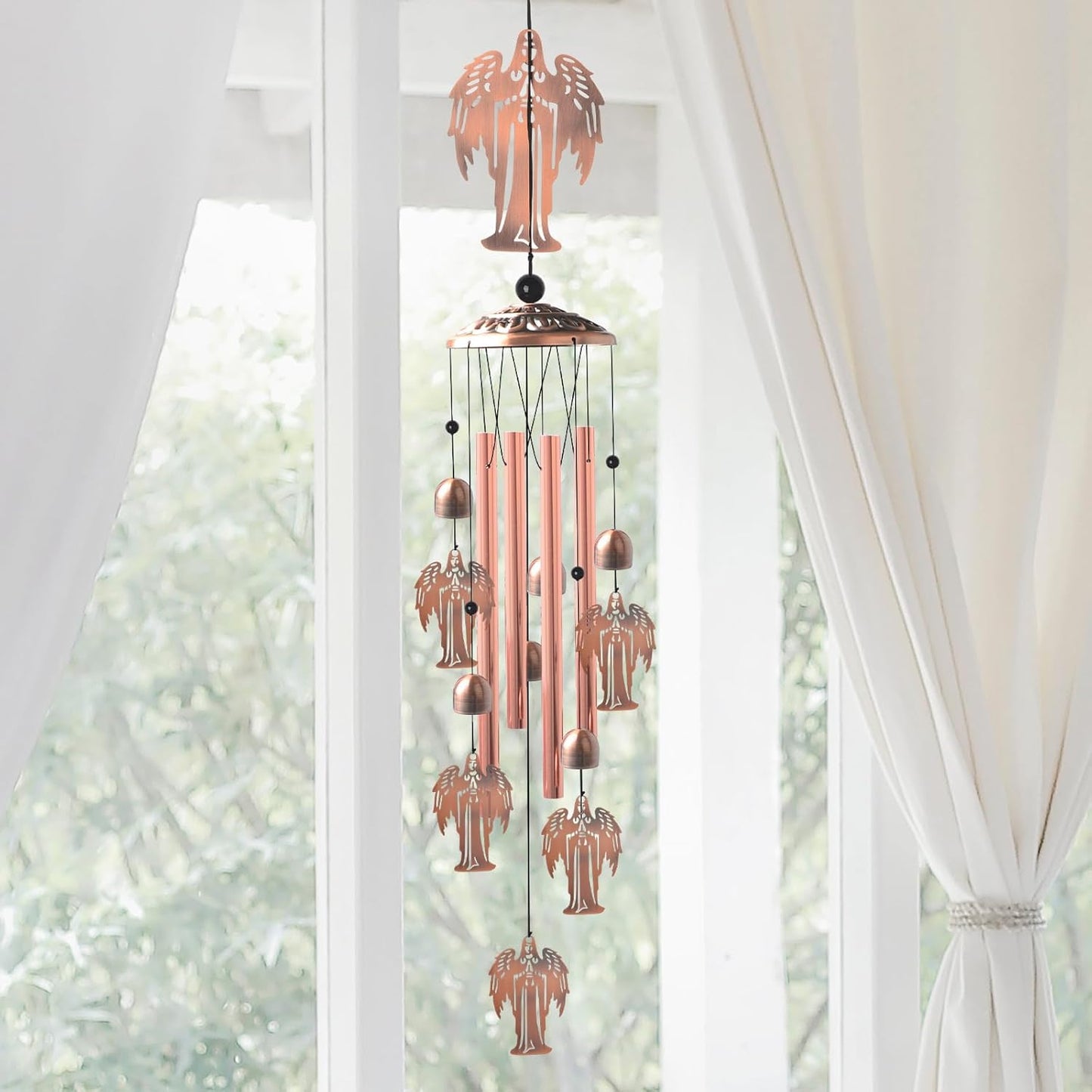 Angel Gifts for Grandma, Mother Wind Chimes,Birthday Gift for mom/Husband/Wife/Women/Aunt/Daughte/Friend/Niece/Sister/Teacher,Gardening Gifts,Memorial Windchime Outside,Yard Decor