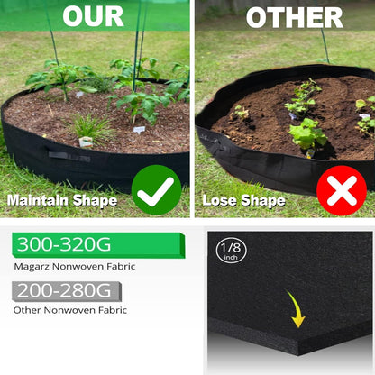 50 Gallon Plant Grow Bags, Large Fabric Raised Garden Bed with Handles, Durable Garden Beds Planters Aeration Gardening Container to Grow Vegetables for Outdoor Plants