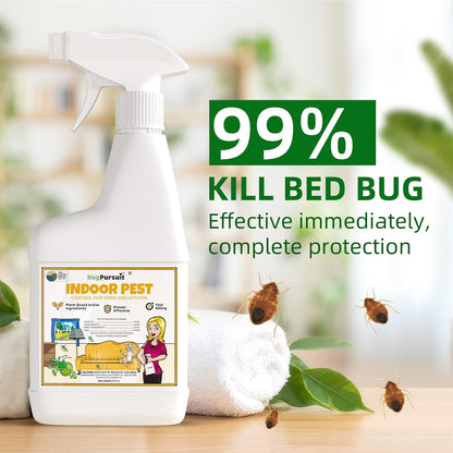 Bed Bug Spray 24 Oz, Carpet Beetle Killer, Indoor & Outdoor Bug Control for Mite, Ant, Spider and Flea, Plant Extract Based Non Toxic Bed Bug Killer, Child & Pet Safe