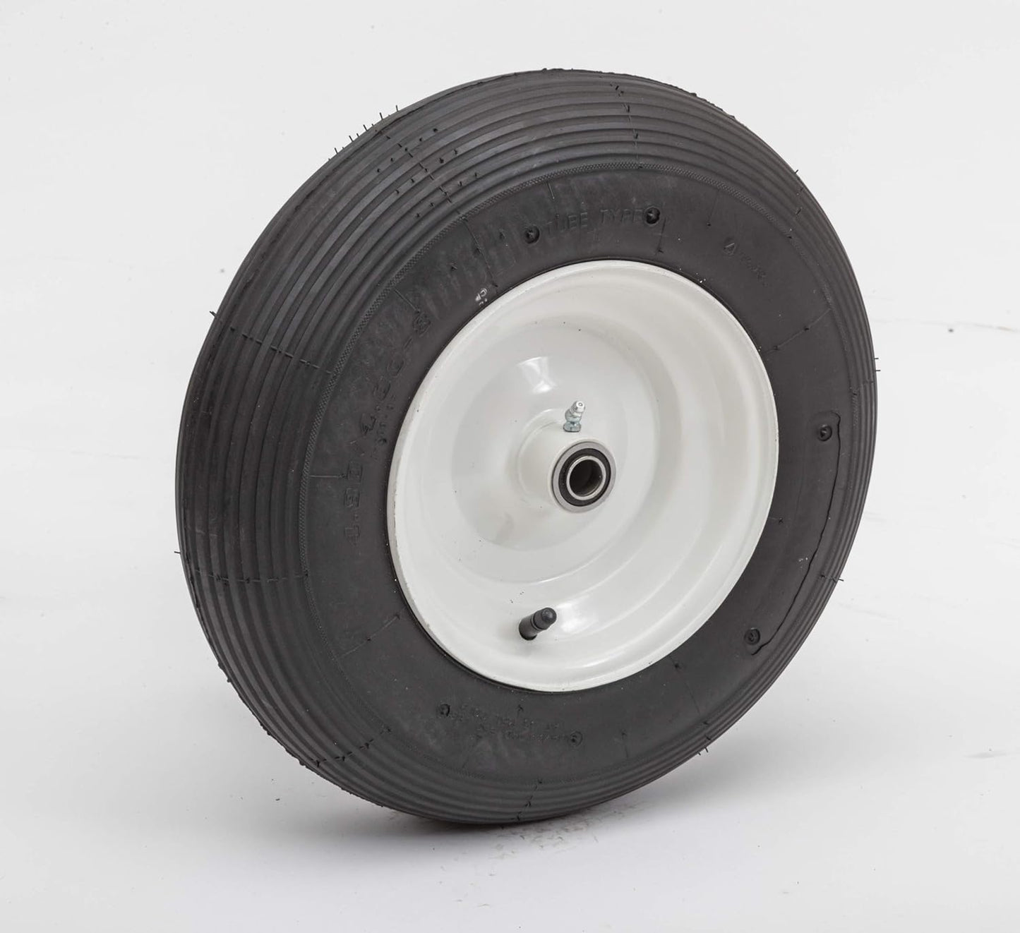 16" Pneumatic Tire | Replacement Wheelbarrow Tire | Tire for Handtrucks, Wheelbarrows | 3/4" Axle Bearing | 4" Offset Hub