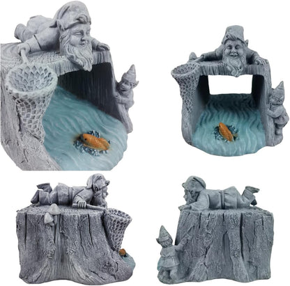 coolboy Gutter Downspout Extension Gnome Statues Garden Decoration,Animal Resin Statue Outdoor Decor,Gutter Extension Decorative,Downspout Diverter,3"×4" Downspout Extender Diverter Splash Block