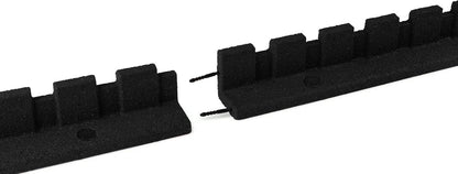 Playsafer L-Shaped Flexible Rubber Castle Edger for Lawns Landscaping and Playground | Easy No Dig Installation (1 Pack, Black)