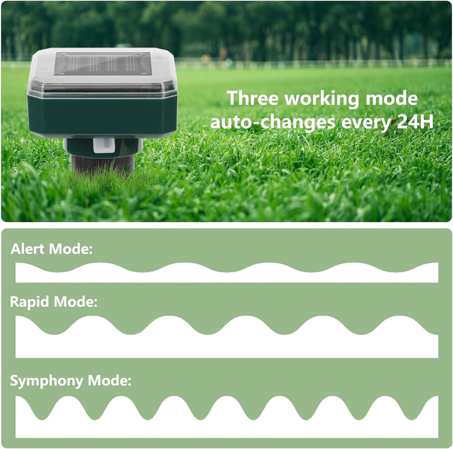8 Pack 2025 Upgraded Solar Ultrasonic Animal Repellent Outdoor – Motion Activated Deer, Squirrel, Cat, Raccoon, Dog & Bird Deterrent with Ultrasonic Sweep for Garden Yard