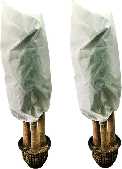 GardenPal 2 Pack Plant Covers Freeze Protection, 40''×47'' Thicken Frost Cloth with Drawstring Reusable for Outdoor Plants (40''×47''(2pcs))
