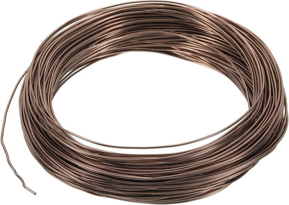 PATIKIL 1.5mm x 169ft Bonsai Training Wire,Floral Wire Stems Anodized Aluminum Tree Wire for Gardening Branch Fixing,Brown