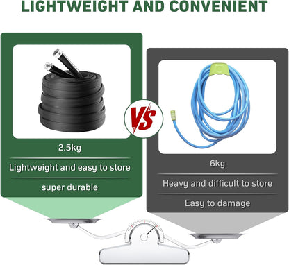 Garden Hose, 50ft Non-Expandable, Lightweight Water Hose, Leakproof & Durable Design, Easy to Store for Gardening, Car Washing, Pet Bathing