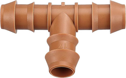 Drip Irrigation Fittings Kit for 1/2 Inch Tubing, 20 Pieces Drip Irrigation Parts for Drip Sprinkler System - 8 Couplings, 6 Tees, 6 Elbows, Drip Line Connectors for 1/2" Drip Irrigation Hose