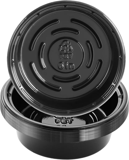 Plant Saucer 20 Pack Plant Trays for Pots 6 Inch Plastic Plant Saucers for Outdoors and Indoors Drip Trays for Potted Plants Flower Pot Plates to Catch Water Plant Drainage Dishes No Holes, Black