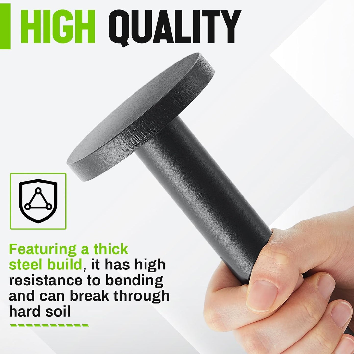 69 Inch Tamping and Digging Bar Steel Bars Post Hole Digger Tamping Bar (Black)