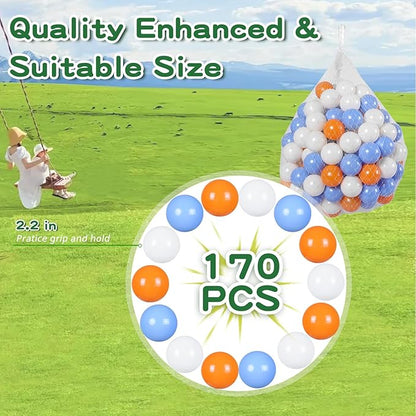 TRENDPLAY Plastic Balls for Ball Pits - Hollow Balls- Safe and Exciting Playtime - Perfect for Baby