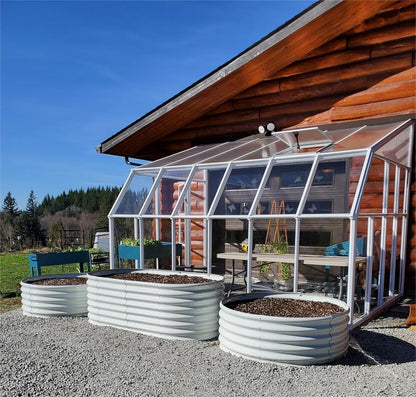 A ANLEOLIFE 6-Pack 4X4X1.5ft & 8X4X1.5ft Deep Root Galvanized Raised Garden Beds Outdoor for Planting Vegetables Flowers Herb