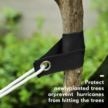 48 Pcs 15.74 Inches Tree Straps for Staking with Grommet Heavy Duty Young Tree and Plant Supports Stakes for Guying Staking Newly Planted Sapling Straight and Hurricane Protection(Black)