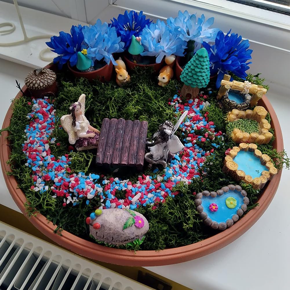 Fairy Garden Pond 15 Pack Mini Pond for Fairy Garden Accessories Outdoor Small Ponds Miniature Figurines Zen Gardens Terrarium Decor Little Statues Brown