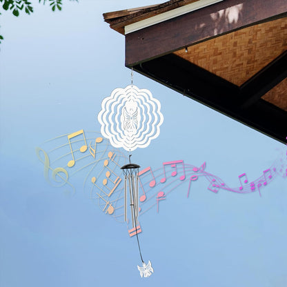 Wind Chimes with Angel Wind Spinner, Outdoor Garden Decor Wind Spinner, Gifts for Women, Mom, Retirement, Teacher, Parents Birthday, Memorial Gift for Garden Porch Patio Home Decor