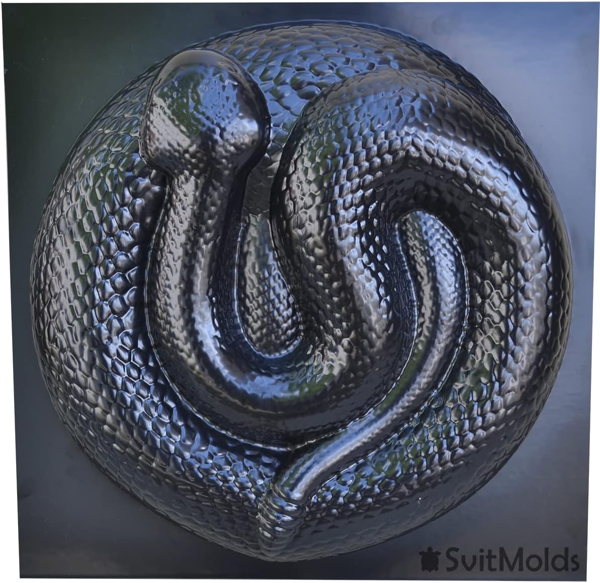 SvitMods Mold Snake DIY Statue for Garden Concrete Cement Mould Rattlesnake Garden Decor Mold Croc for Garden Figure (D72)