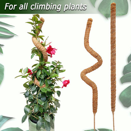 Soupiar 2 Pack 25" Moss Pole, Bendable Moss Pole for Plants Monstera, Moss Poles for Climbing Plants Indoor, Handmade Coco Coir Plant Pole Sticks Support Stakes for Potted Plants
