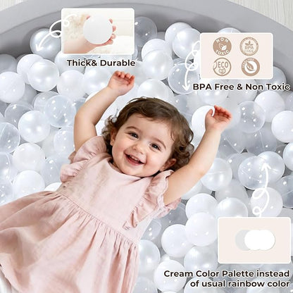 TRENDPLAY Plastic Balls for Ball Pits 2.2 Inch, Pack of 50 100 200 500 Hollow Balls, Perfect for