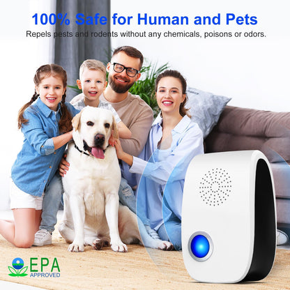 Upgraded Ultrasonic Repellent, Indoor Pest Repellent, Electronic Plug in Pest Control for Roach, Ant, Rodent, Mouse, Bugs, Mosquito, Spider Repellent for House, Garage, Warehouse (12 Packs)