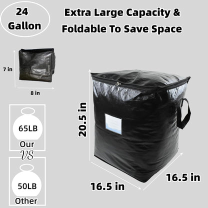 91L Storage Bags for Clothes, Moving Bags Heavy Duty Extra Large with Reinforced Handle, Storage Containers for Organizing Bedding, Blanket, Sheets, Pillows, Toys, Christmas Decorations