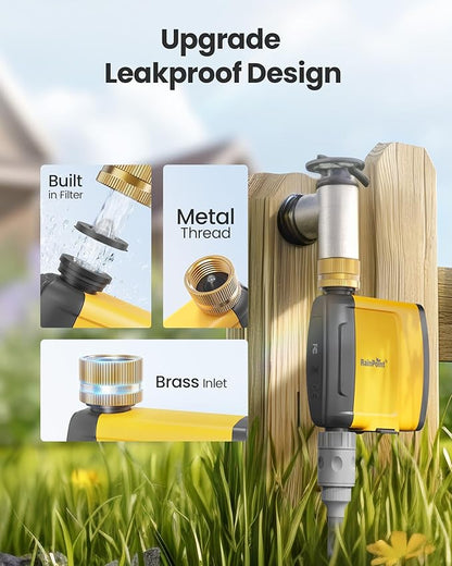 RAINPOINT WiFi Water Timer, Smart Sprinkler Timer Hose Timer WiFi Irrigation Controller, Wireless Watering System Valve, APP & Voice Control, Weather-Based Automatic Rain Delay, Brass Inlet