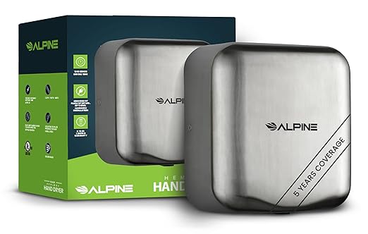 Alpine Industries Hemlock Automatic Hand Dryer - Heavy Duty Stainless Steel | 1800Watts |