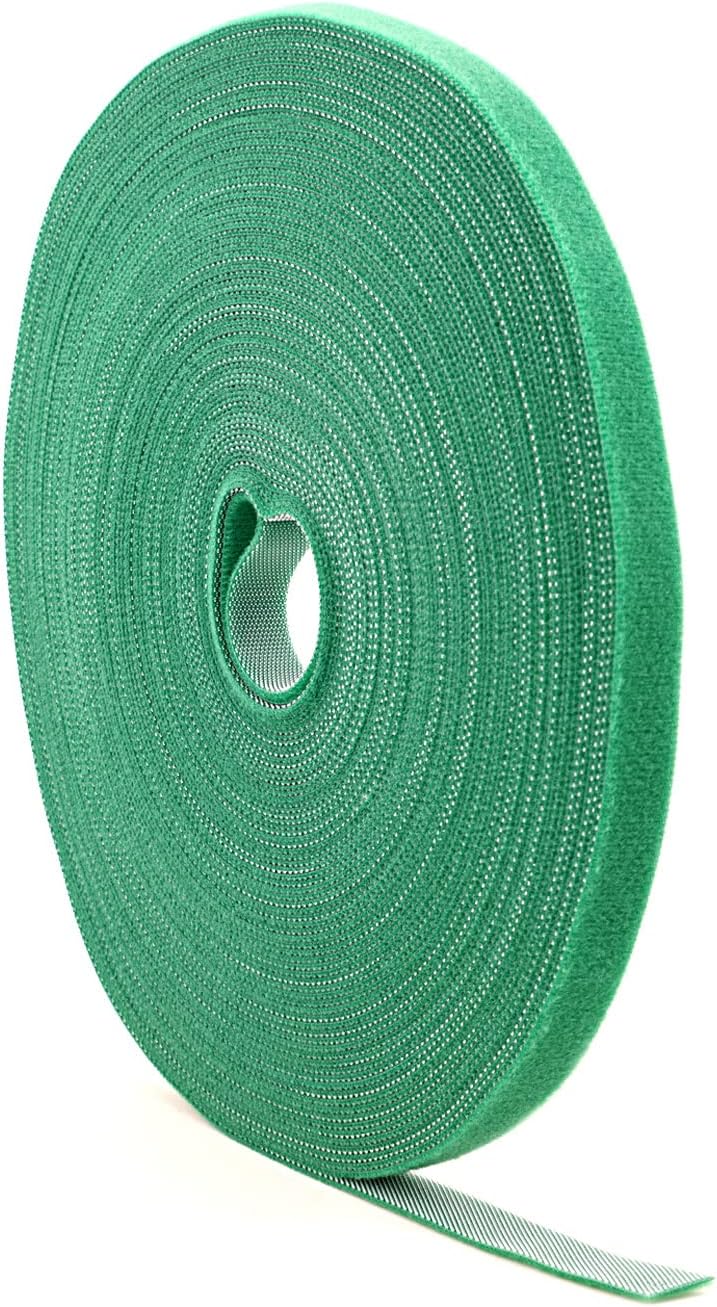 Reusable Plant Ties Hook and Loop Soft Garden Tape Roll Gentle Plant Supporting Ties Double Sided Self Gripping Adjustable Garden Staking Straps for Climbing Plants and Vines (1/2 Inch x 82 ft, Green)