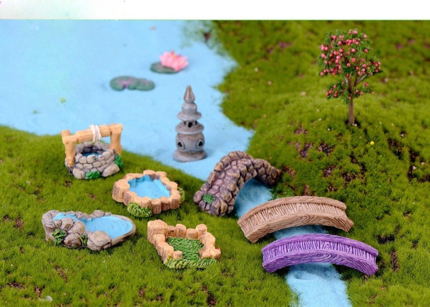 DIY Miniature Resin Bridge for Fairy Garden - Brown Small Bridge Lawn Ornament, Vintage Style, 6.6 x 2.5 cm, Perfect for Dollhouse Decor, Garden Decorations, and Craft Projects