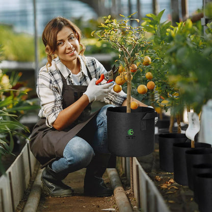 WEIFENG 3-Pack 30 Gallon Grow Bags with Handle Plant Pots Thick Fabric Pots