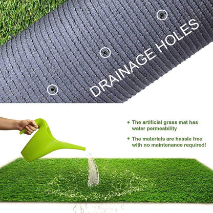 Petgrow Synthetic Artificial Grass Turf Lawn 10 x 68ft, 1.38" Outdoor/Indoor Fake Grass Rug Astroturf for Dogs,Faux Grass Rug with Drainage Holes/Custom Size Provided
